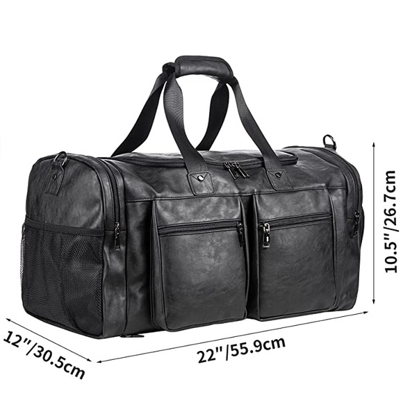 NEW! Leather Ashpel Weekender Travel Tote - Picture 5 of 6